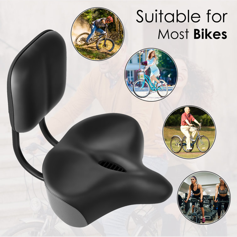 Exercise bike seats store with back support